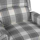 Fauteuil inclinable Gris blanc Tissu