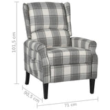 Fauteuil inclinable Gris blanc Tissu