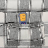 Fauteuil de massage inclinable gris blanc tissu