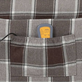 Fauteuil de massage inclinable Marron Tissu