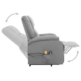 Fauteuil de massage inclinable Gris clair Tissu