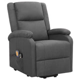 Fauteuil de massage inclinable Gris foncé Tissu