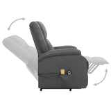 Fauteuil de massage inclinable Gris foncé Tissu