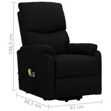 Fauteuil de massage Noir Tissu