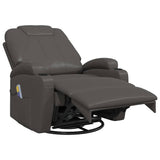 Fauteuil à bascule de massage Anthracite Similicuir