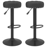 Tabourets de bar lot de 2 noir velours