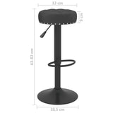 Tabourets de bar lot de 2 noir velours
