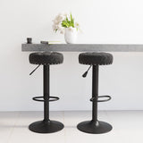 Tabourets de bar lot de 2 noir velours