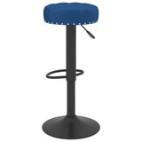 Tabourets de bar lot de 2 bleu velours