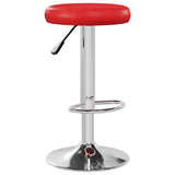 Tabourets de bar lot de 2 rouge similicuir