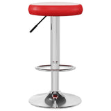 Tabourets de bar lot de 2 rouge similicuir