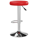 Tabourets de bar lot de 2 rouge similicuir