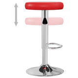 Tabourets de bar lot de 2 rouge similicuir