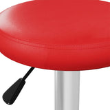 Tabourets de bar lot de 2 rouge similicuir
