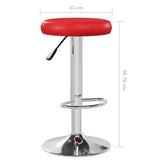Tabourets de bar lot de 2 rouge similicuir