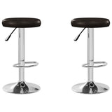 Tabourets de bar lot de 2 marron similicuir