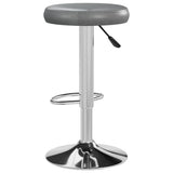 Tabourets de bar lot de 2 gris similicuir