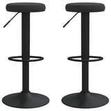 Tabourets de bar lot de 2 Noir Velours