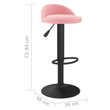 Tabouret de bar Rose Velours