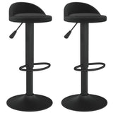 Tabourets de bar lot de 2 Noir Velours