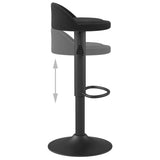 Tabourets de bar lot de 2 Noir Velours