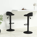 Tabourets de bar lot de 2 Noir Velours