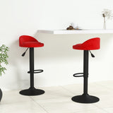 Tabourets de bar lot de 2 rouge bordeaux velours