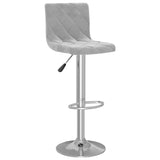 Tabourets de bar lot de 2 gris clair velours