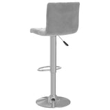 Tabourets de bar lot de 2 gris clair velours