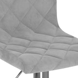 Tabourets de bar lot de 2 gris clair velours