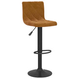 Tabourets de bar lot de 2 marron velours