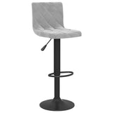 Tabourets de bar lot de 2 gris clair velours
