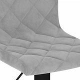 Tabourets de bar lot de 2 gris clair velours