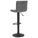 Tabourets de bar lot de 2 gris foncé velours