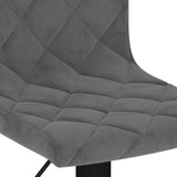 Tabourets de bar lot de 2 gris foncé velours