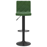 Tabourets de bar lot de 2 vert foncé velours