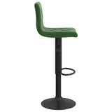 Tabourets de bar lot de 2 vert foncé velours