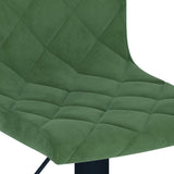 Tabourets de bar lot de 2 vert foncé velours