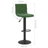 Tabourets de bar lot de 2 vert foncé velours