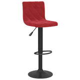 Tabourets de bar lot de 2 rouge bordeaux velours
