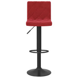 Tabourets de bar lot de 2 rouge bordeaux velours
