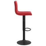 Tabourets de bar lot de 2 rouge bordeaux velours