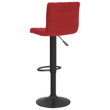 Tabourets de bar lot de 2 rouge bordeaux velours