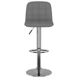 Tabourets de bar lot de 2 gris clair tissu