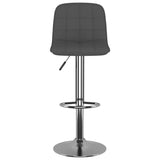 Tabourets de bar lot de 2 gris foncé tissu
