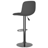 Tabourets de bar lot de 2 gris foncé tissu