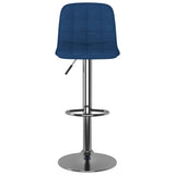 Tabourets de bar lot de 2 bleu tissu