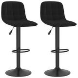 Tabourets de bar lot de 2 noir velours