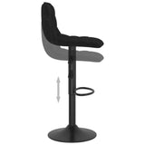 Tabourets de bar lot de 2 noir velours