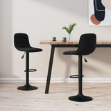 Tabourets de bar lot de 2 noir velours